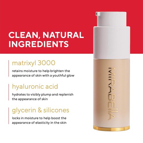 Mirabella Invincible HD Liquid Foundation - Full-Coverage, Moisturizing Makeup for All Skin Types | Deep D200