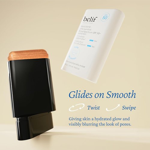 Belif Aqua Bomb Sunscreen Stick SPF 50+ | Lightweight Korean Sunstick with Niacinamide & Hyaluronic Acid, 0.63 oz
