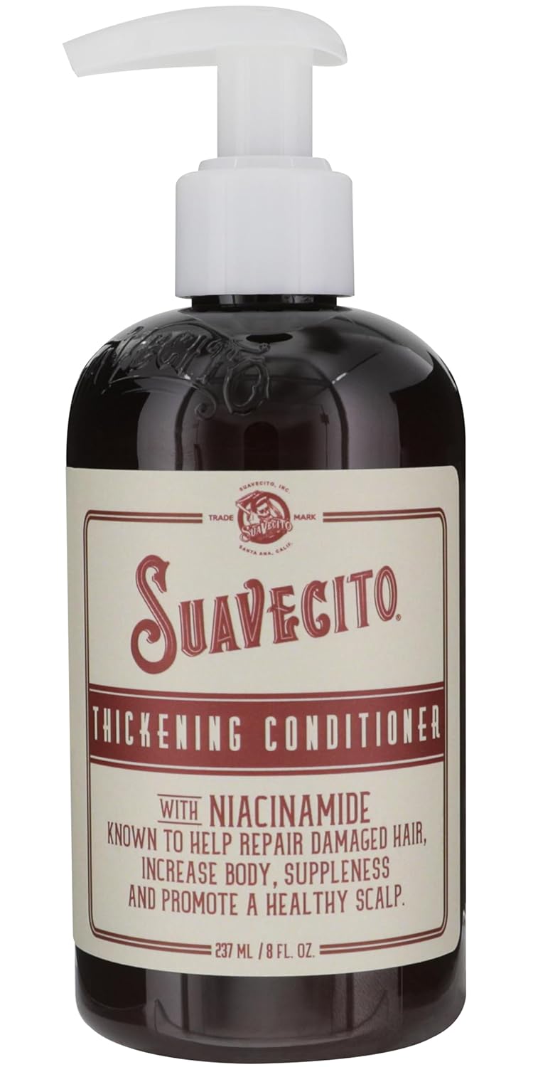 Suavecito Hair Thickening Conditioner - Niacinamide & Biotin Formula for Thinning Hair | Repairs Damage & Fights Hair Loss