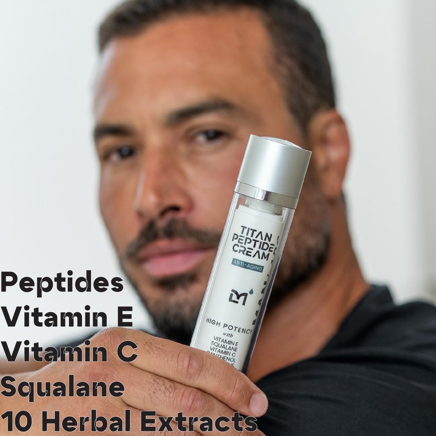 Titan Peptide Anti-Aging Men's Face Cream - Revitalize & Firm Skin with Peptides, Vitamin C & E - Unscented