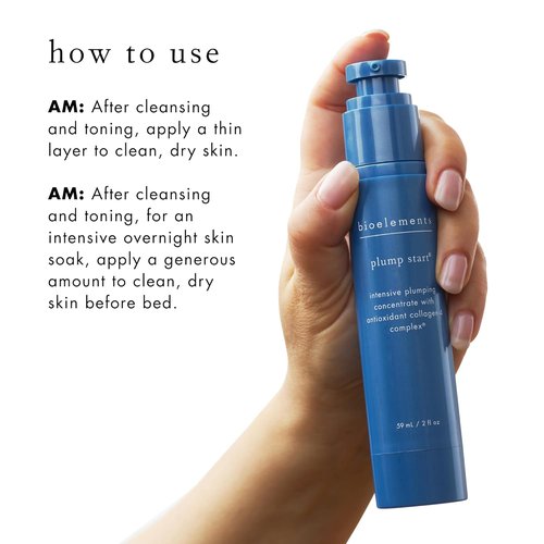 Bioelements Plump Start Skin Plumping Serum - 2 fl oz | Boost Fullness & Smooth Fine Lines - Vegan, Gluten Free