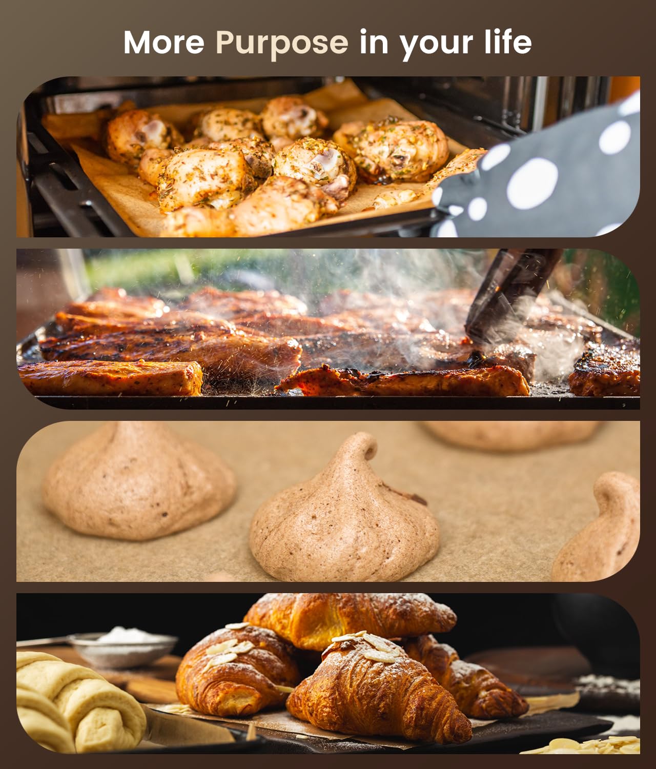 Parchment Paper Sheets, 9x13 In Non-Stick Precut Baking Parchment for Baking, Grilling, Air Fryer, Steaming, and More (Unbleached) - Quarter Sheet Size, Perfect for Bread, Cakes, Cookies, 100PCS