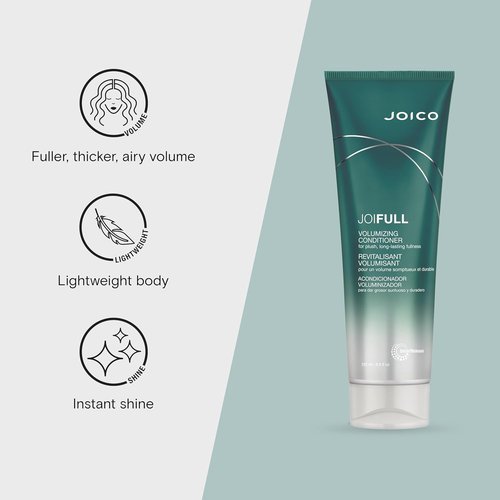 Joico JoiFULL Volumizing Set - Instant Body & Long-Lasting Fullness for Fine, Thin Hair | Boost Shine with Lotus Flower & Bamboo Extract