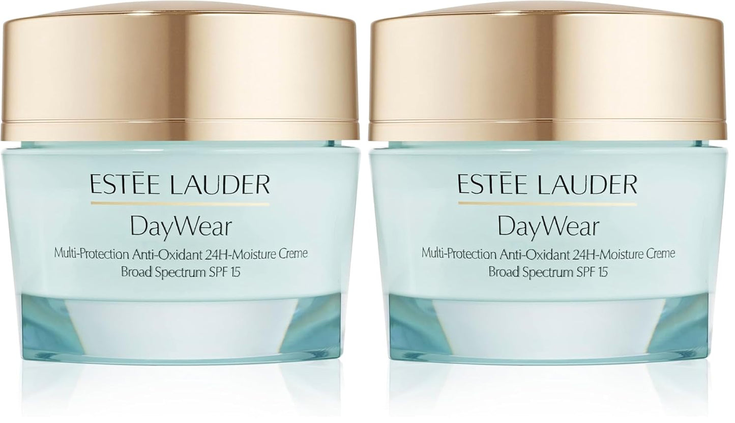 Estée Lauder DayWear Moisturizer - Anti-Aging 24H Hydration Cream with SPF 15 | 1.7 Oz (Pack of 2)