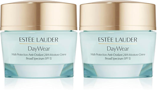 Estée Lauder DayWear Moisturizer - Anti-Aging 24H Hydration Cream with SPF 15 | 1.7 Oz (Pack of 2)