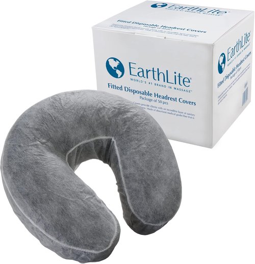 EarthLite Fitted Disposable Face Cradle Covers - Medical-Grade, Soft Massage Headrest Covers (50 Count)