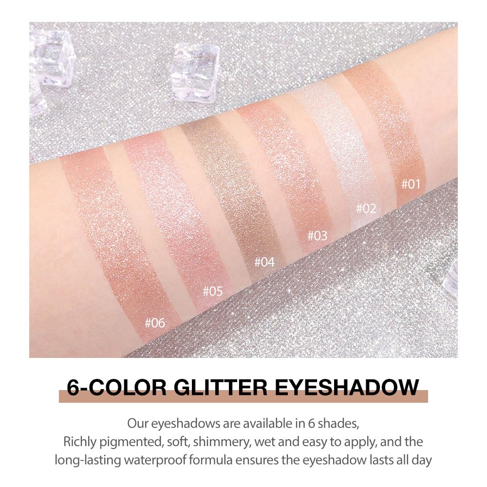 CAKAILA Shimmer Eyeshadow Palette - Long-Lasting, Natural-Looking Neutral Shades for Mature Skin