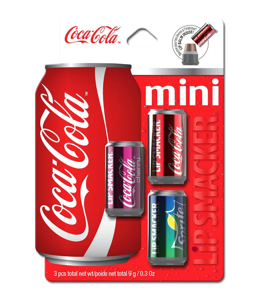 Coca-Cola Mini Can Lip Balm Trio - Hydrating & Flavorful Lip Care Set | Perfect Gift Idea
