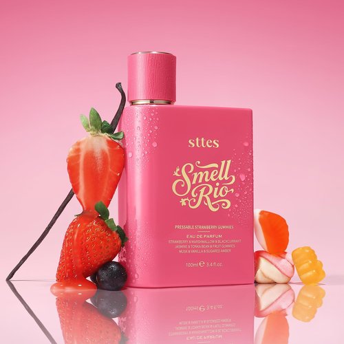 Sttes Smell Rio Perfume 606# (Pressable Strawberry Gummies) Hair Perfume for Women – Long-Lasting Strawberry, Candy, Vanilla & Marshmallow Gourmand Fragrance Eau de Parfum 100ml (3.4 fl oz)