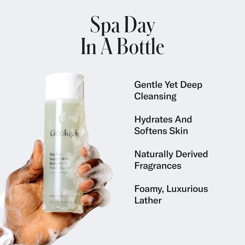 Geologie Big Sur Fresh Eucalyptus Body Wash - Deep Cleansing & Hydrating Shower Gel for All | 8.4 fl oz