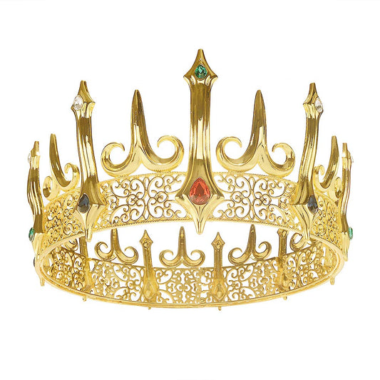 Eseres Gold King Crown for Men Adult's Costume Crowns Birthday Cake Topper