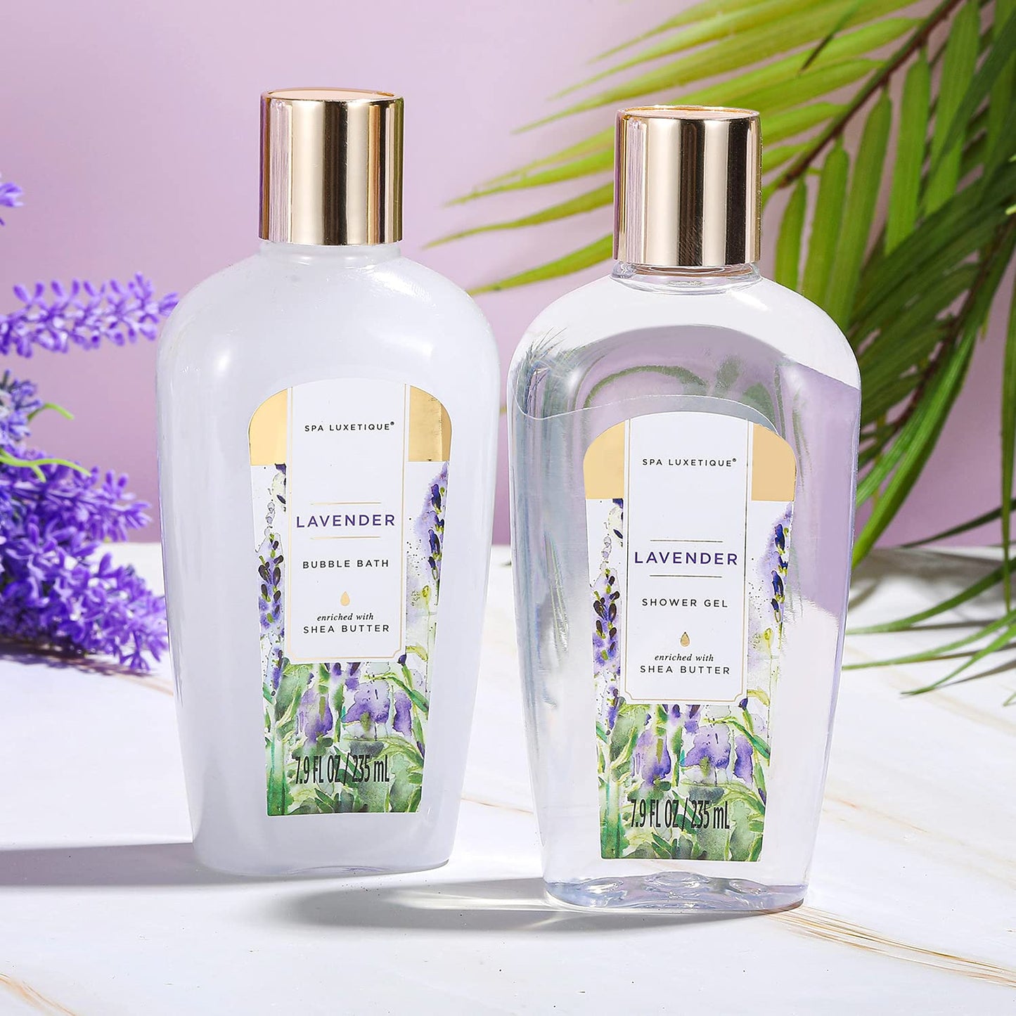 Spa Luxetique Lavender Spa Gift Basket - 12-Piece Relaxation Set for Women | Perfect Birthday & Mother's Day Gift