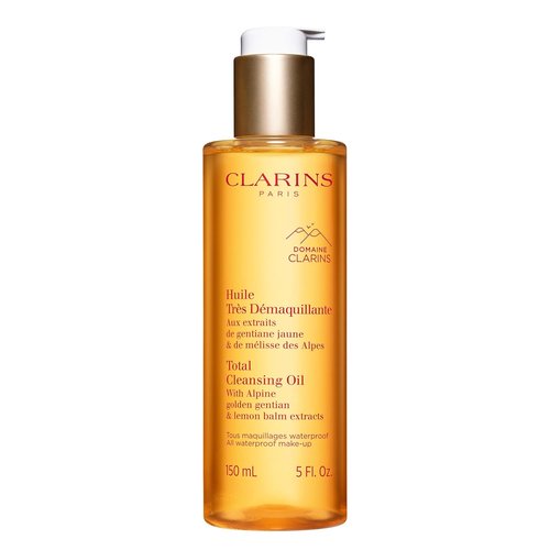 Clarins Total Cleansing Oil - Effortlessly Removes Waterproof Makeup & Pollutants | Gentle on Face, Eyes & Lips