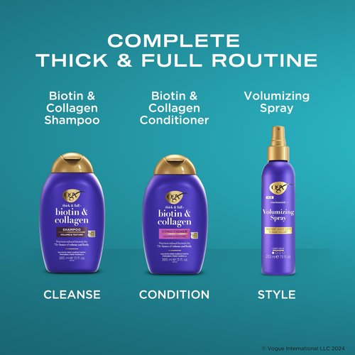 OGX Niacinamide + Volumizing Spray, Volumizing Hair Spray for an Instant Root Lift & 2X More Volume*, Light Hold Blowout for Fine, Flat Hair, Paraben-Free Styling, 7.9 fl. oz