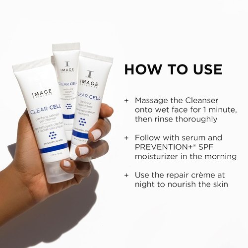 IMAGE Skincare Clear Cell - 3-Step Introductory Regimen Set for Clear Pores & Healthy Skin | 3.2 Ounce