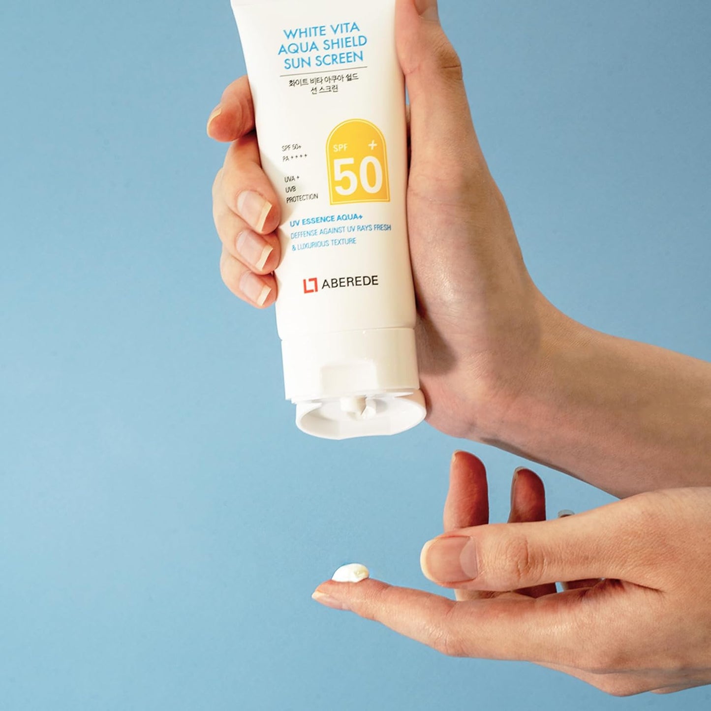 Vita Aqua Korean Sunscreen SPF 50+ | Lightweight Hydrating Facial Sunblock - 1.69 fl oz/50ml