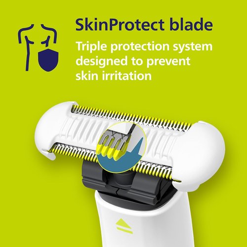 Philips Norelco OneBlade Intimate - Pubic Grooming Trimmer & Shaver with Extra Skin Protection | Model QP1924/70