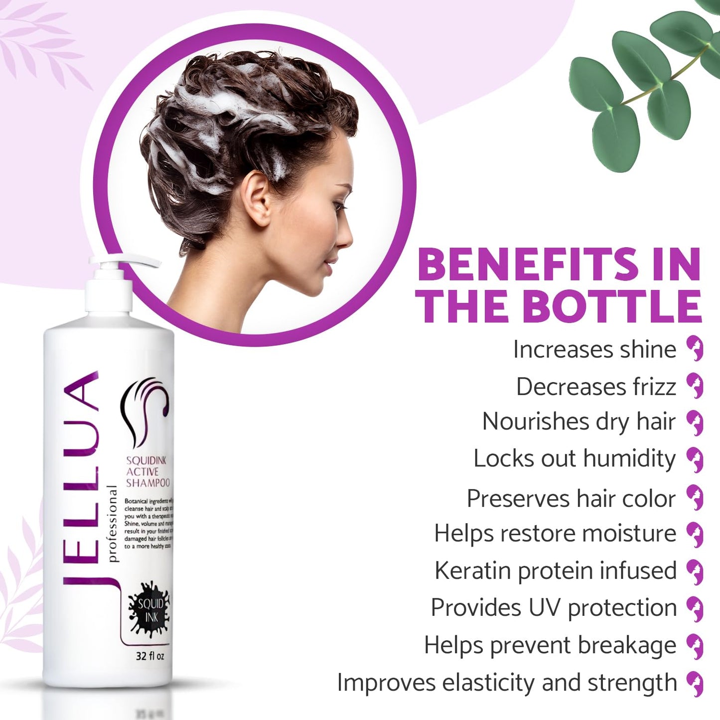 Squidink Active Shampoo - Nourishing Formula for Healthy Hair | 32 Fl Oz
