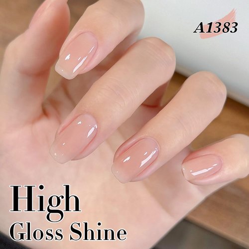 Double Rhythm Gel Nail Polish Set of 6 Colors Baby Light Pastel Milky Nail Polish Starter Kit Art DIY Salon Home (Jelly Sheer Pink Nude White,Kit37)