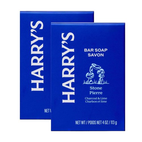 Harry's Bar Soap for Men - Stone Scented Body Soap Bars | 4 oz, Set of 2