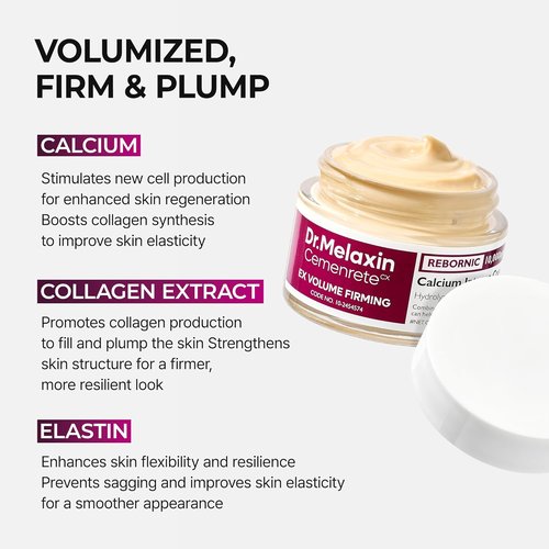 Dr. Melaxin Calcium Intense Firming Cream - Lifting & Volumizing Face Cream with Collagen & Elastin, 1.69 fl. oz.