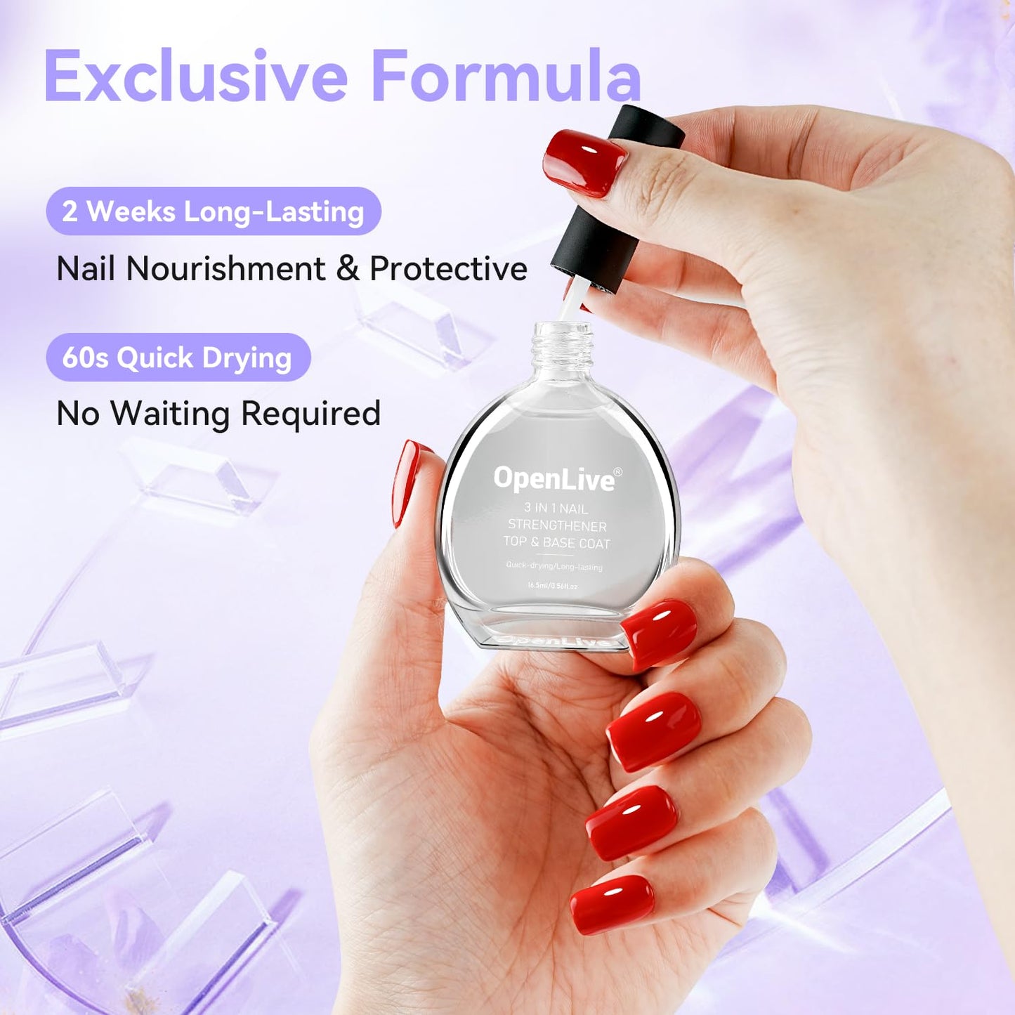 Skiennix Perfume Nail Strengthener - Quick Dry Hardener for Damaged Nails | Long-Lasting Shine, 16.5ml