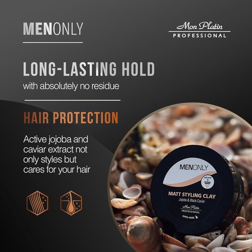 Mon Platin Jojoba Hair Wax for Men - Wet Look Finish with Jojoba & Black Caviar Extracts