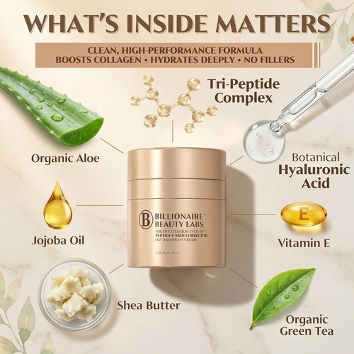 **Regine Switzerland Peptide & Collagen Cream - Firming Anti-Aging Moisturizer for Face & Neck - 1.7 fl oz (50ml)**