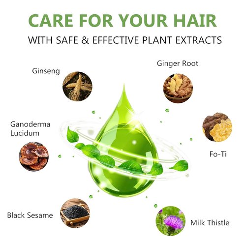 HIS&HERCHOICE Light Brown Hair Dye Shampoo - 3-in-1 Gray Coverage | Ammonia & Paraben Free, Herbal Formula