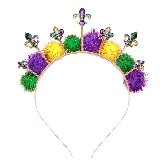 CEALXHENY Mardi Gras Headbands for Women (Mardi Gras D)