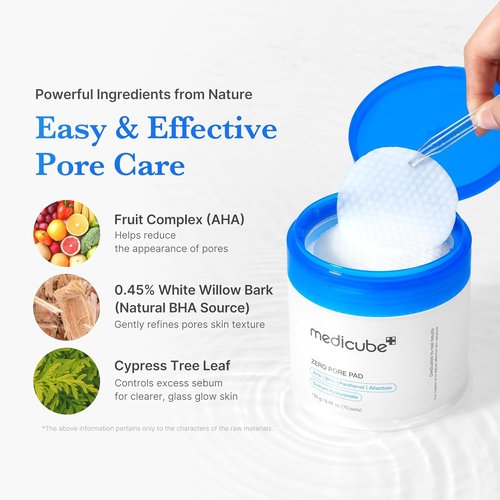 Medicube Zero Pore Pads 2.0 & Salmon DNA PDRN Pink Peptide Serum Duo - All Skin Types | Korean Skincare Set