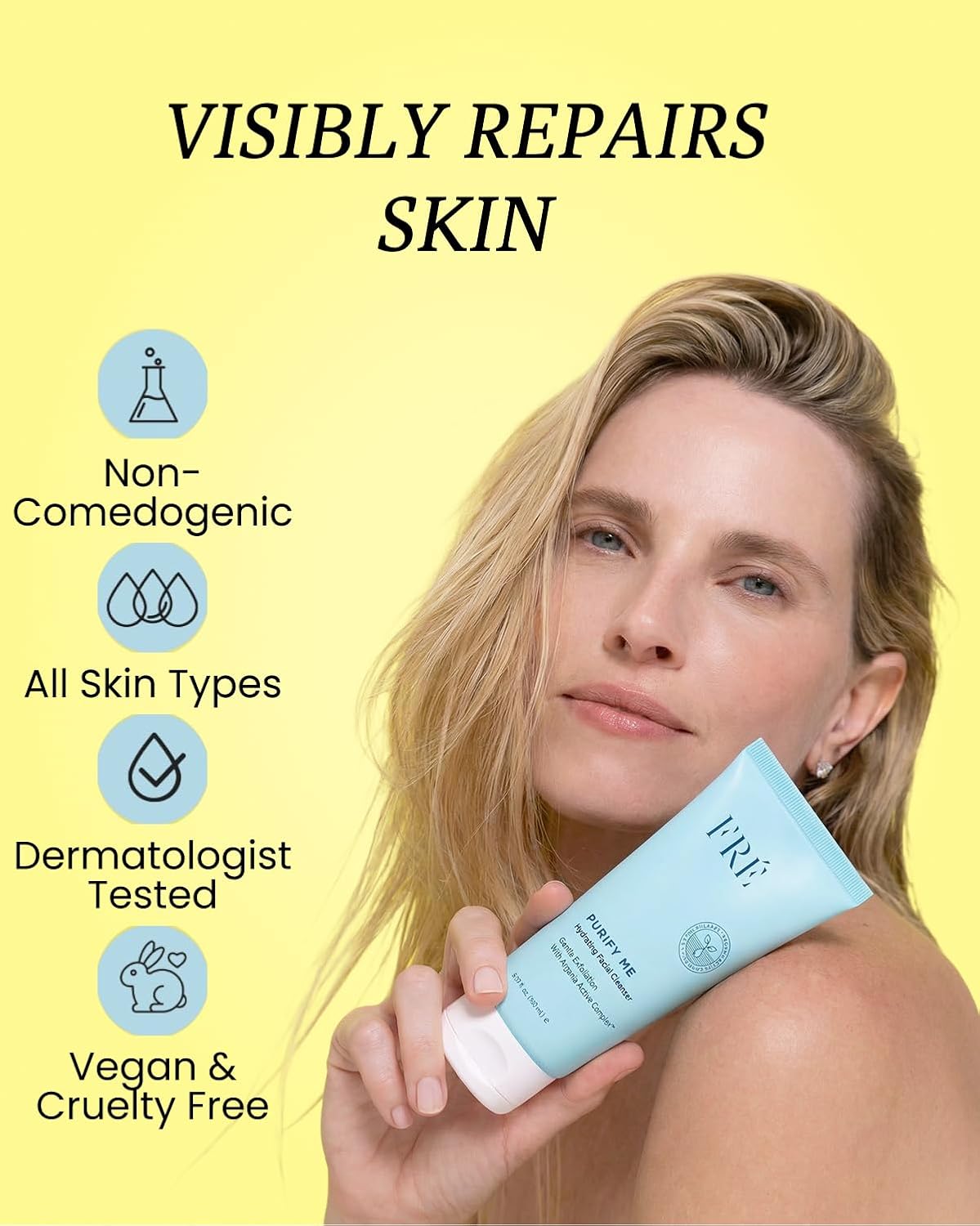 FRÉ Hydrating Facial Cleanser - Creamy Face Wash for Dry Skin & Moisturizing | 5.07 fl. oz.