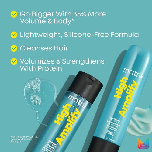 Matrix High Amplify Volumizing Shampoo & Conditioner Set - Lightweight Conditioning for Fine Hair | 10.1 FL Oz