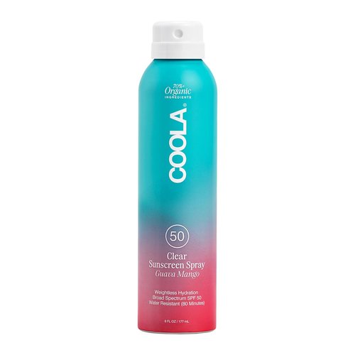 COOLA Organic Sunscreen SPF 50 - Vegan Sunblock Spray for Daily Protection | Guava Mango Scent