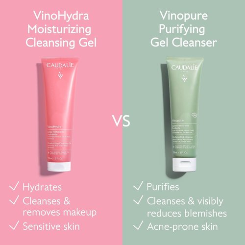 Caudalie VinoHydra Cleansing Gel - Gentle Moisturizing Face Cleanser with Hyaluronic Acid | 150 mL