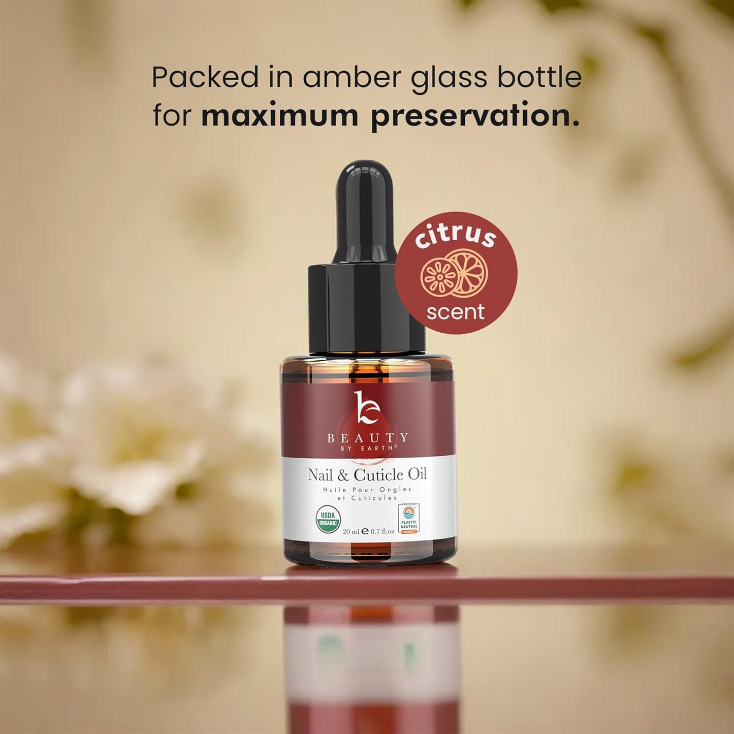 Skiennix Organic Nail & Cuticle Oil - Strengthens & Repairs Damaged Nails | Jojoba & Vitamin E, USA Made