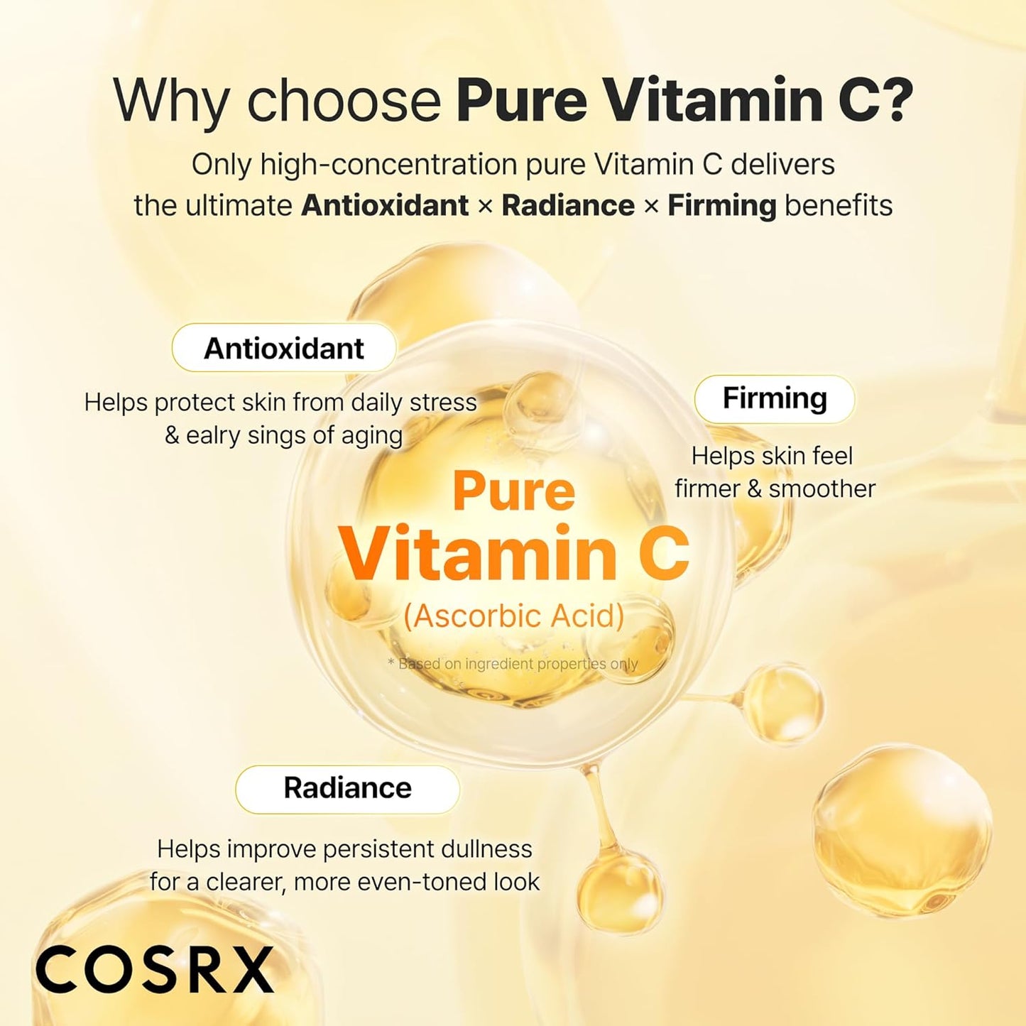 COSRX Advanced Pure Vitamin C 23% Serum - Brightening & Anti-Aging with Vitamin E & Glutathione | 0.7oz