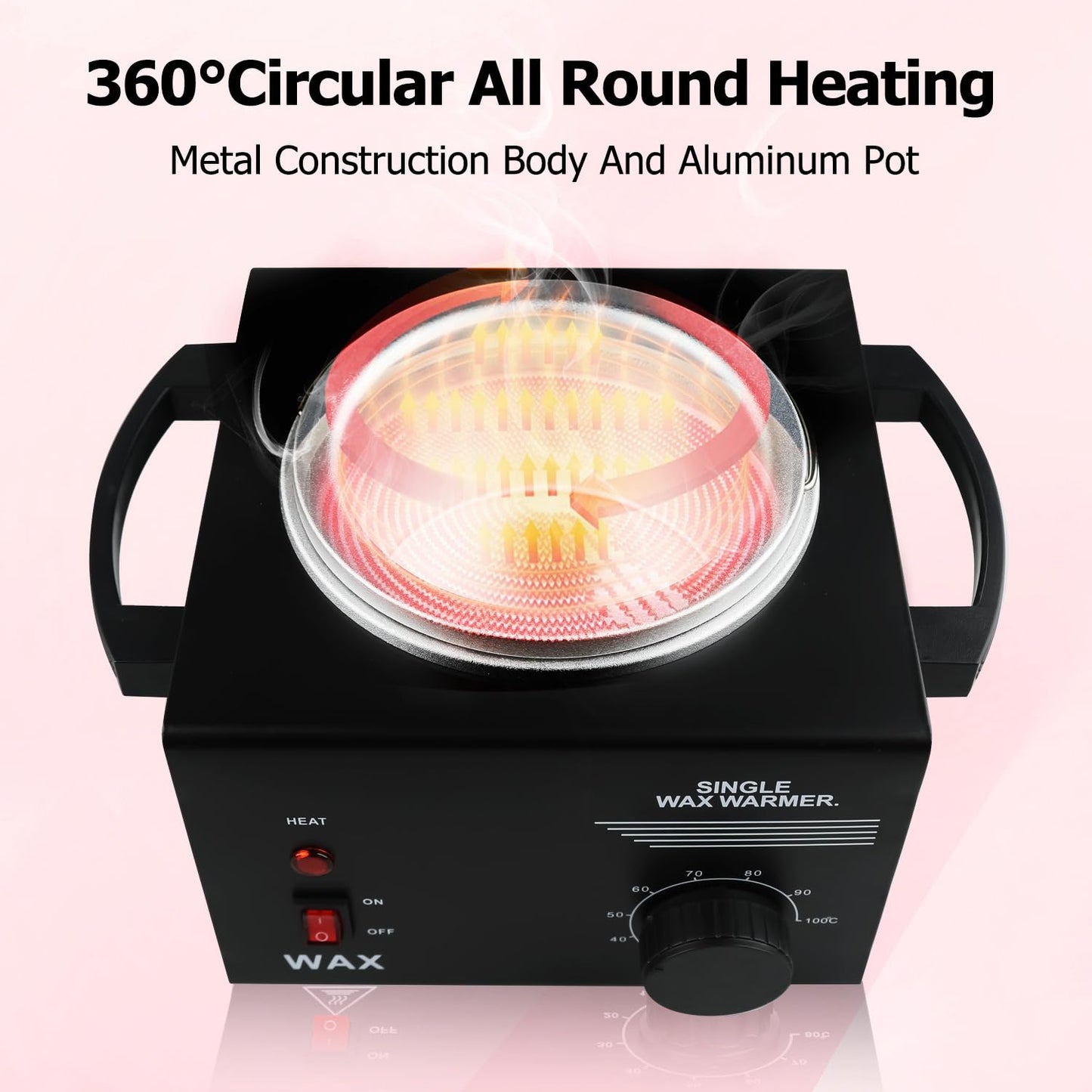 Wax Machine with Hair Removal Kit: Hard Wax Pot, Body Wax Melt Warmer, and 50 Applicator Sticks