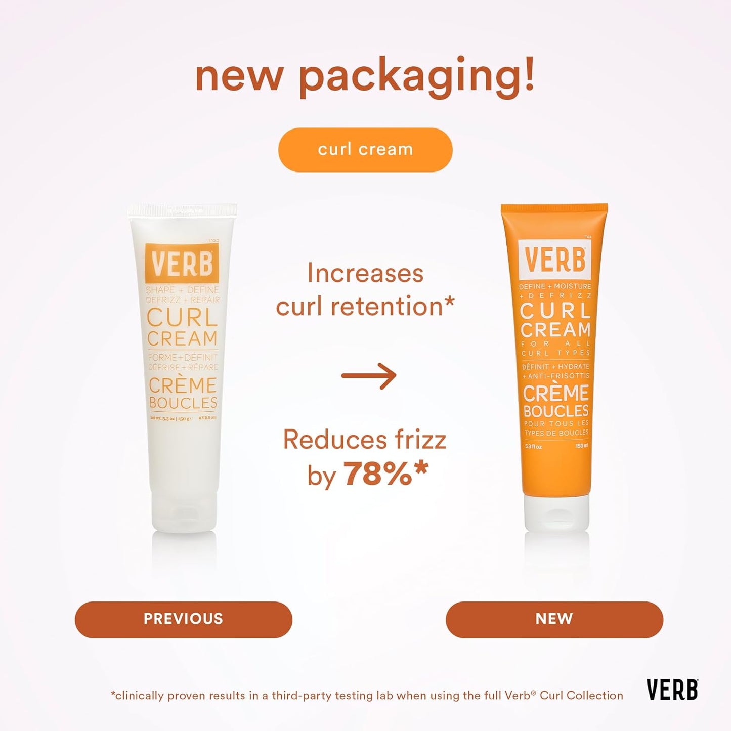 VERB Curl Cream, 5.3 oz – Lightweight Leave-In Curl Defining Cream – Anti-Frizz, Provides Shape, Softness and Light Hold – Vegan, No Parabens or Harmful Sulfates