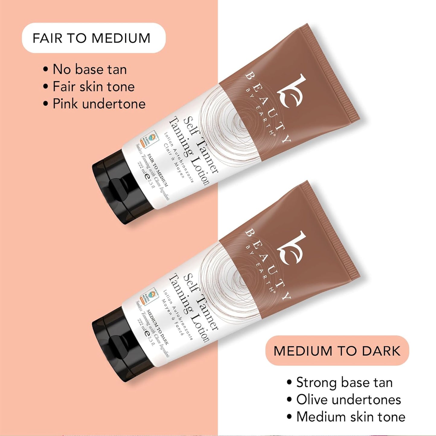 Skiennix Tanning Lotion Kit - Organic Self Tanner for Face & Body | Non-Toxic Gradual Sunless Tan