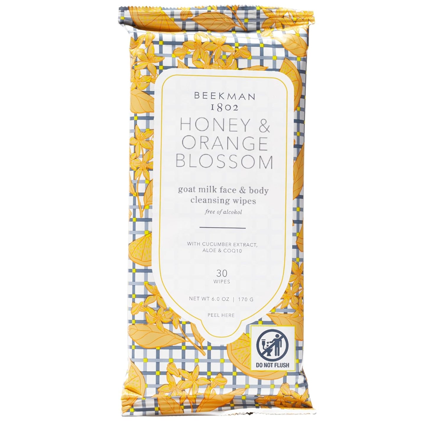 Beekman 1802 Face Wipes - Gentle Makeup Remover Wipes with Goat Milk & Aloe | 30 Count Travel Essentials