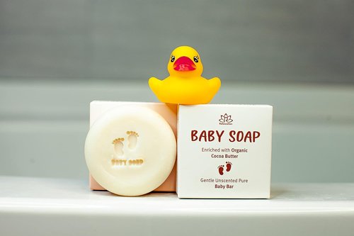 Relaxcation Unscented Baby Soap Bar - Organic Cold Process Soap with Coconut Oil & Cocoa Butter - Gentle for Newborns & Kids