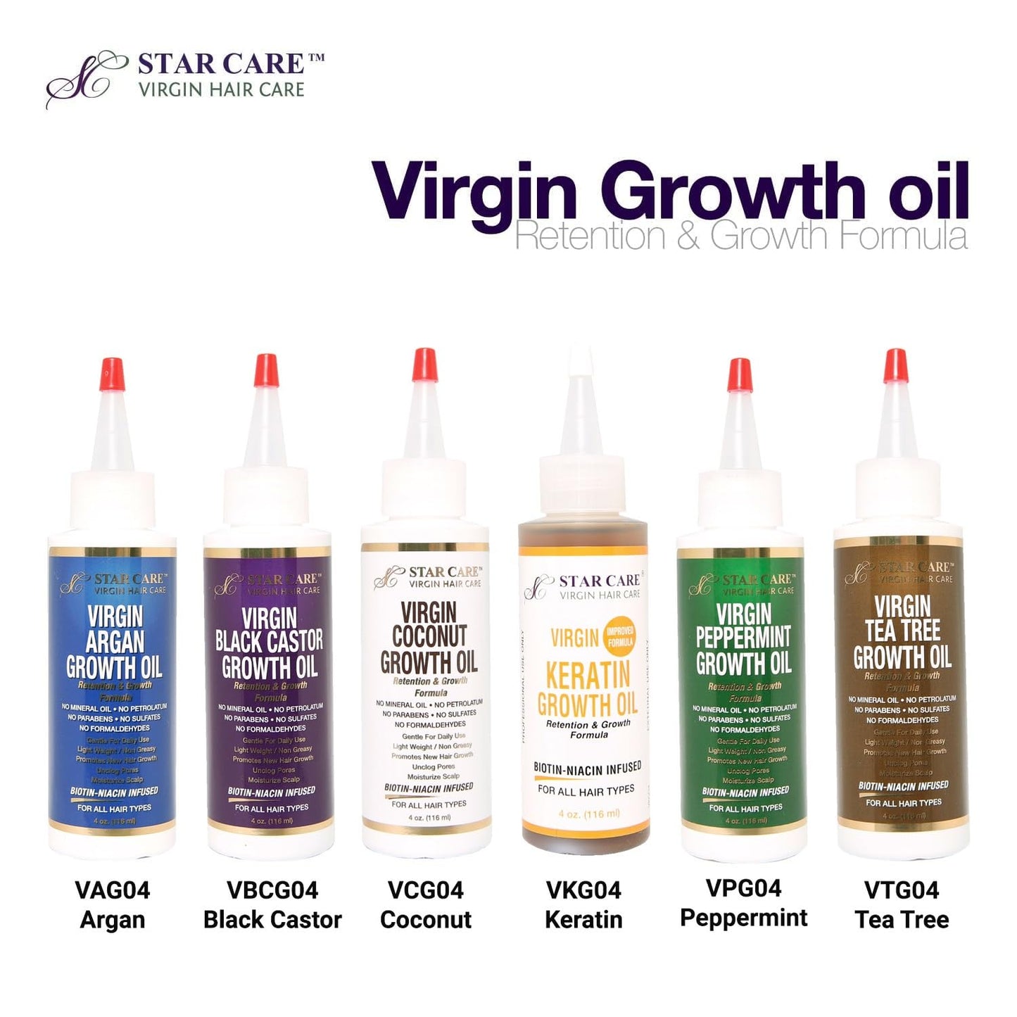 Star Care Virgin Growth Oil Retention & Growth Formula (Peppermint)