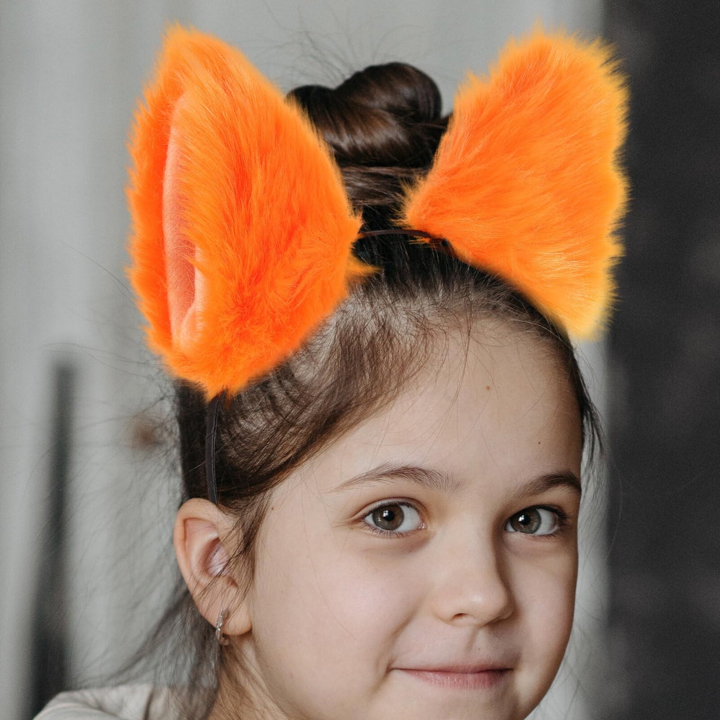 PartyKindom Headband Stuffed Hoop Hair Hairband Dress-Orange Head Cartoon Halloween Headdress Cute Women Fancy Band Girl Headwear for Ear Decoration Cat Cosplay Orange Furry Accessory