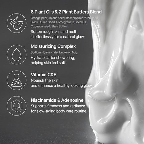 Objet Silky Gleam Body Lotion - Deep Hydration with Niacinamide & Vitamin C/E | 24H Glow, Glowing Orchard (450ml)