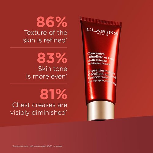 Clarins Super Restorative Décolleté & Neck Concentrate - Anti-Aging Cream for Mature Skin | Deeply Replenishing Formula