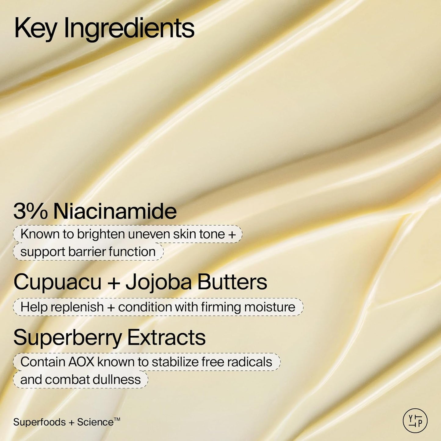 Youth To The People Superberry Body Butter - Hydrate & Glow, 3% Niacinamide, Vegan, 8 oz