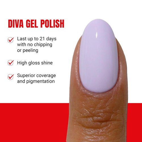 DND Gel Polish Set - Coquette Collection | UV/LED Gel & Air Dry Nail Lacquer Duo - 103 Dainty Lavender, 0.5 Fl Oz