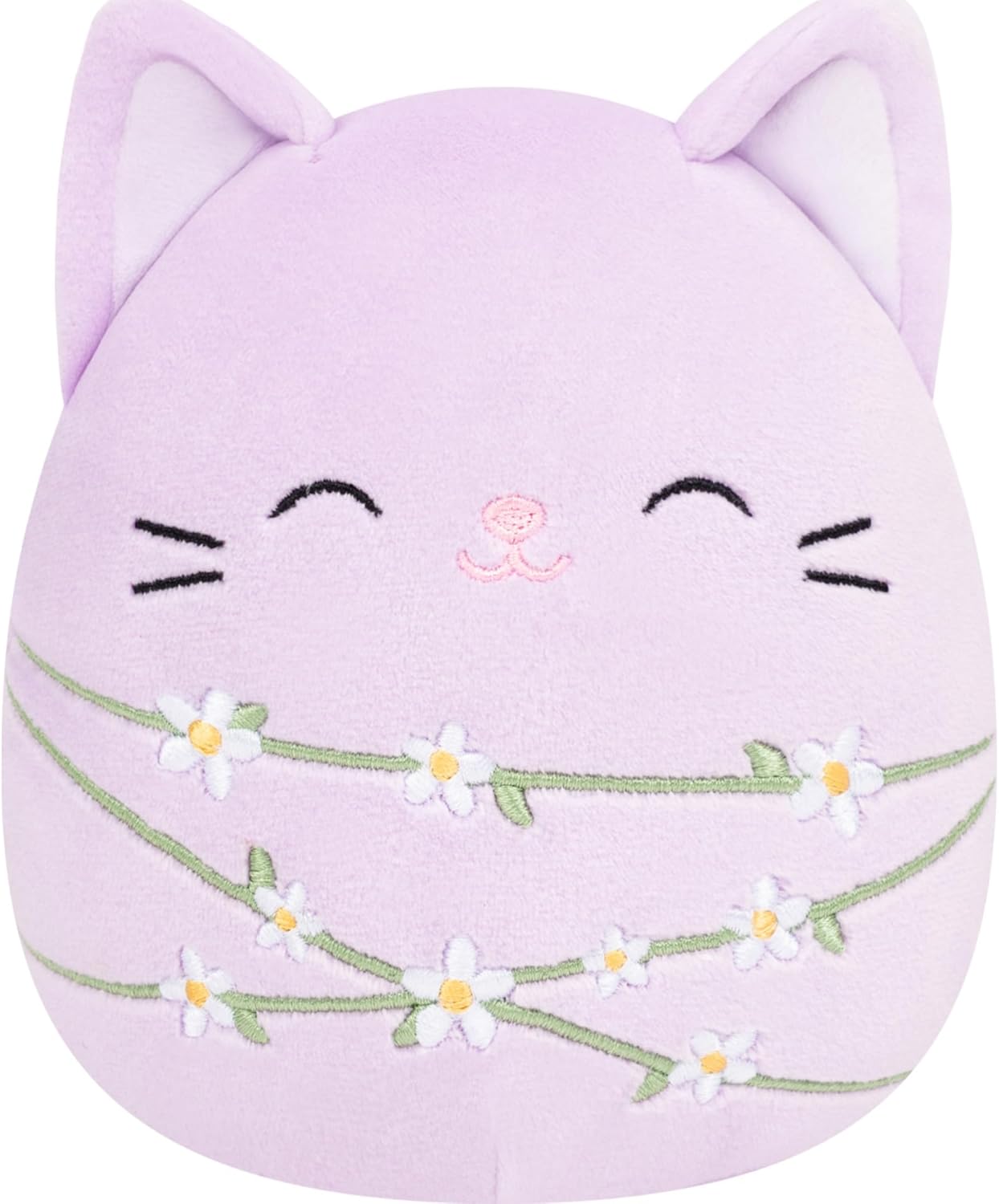 Squishmallows Original 8in Mak The Lavender Cat Wrapped in Flower Stems – Official Jazwares Easter Plush (Little)