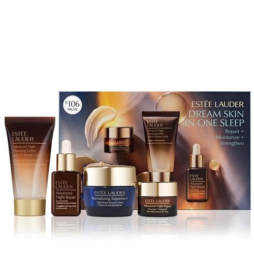 Estée Lauder Dream Skin In One Sleep Skincare Set - Repair, Moisturize & Strengthen | 4-Piece Collection